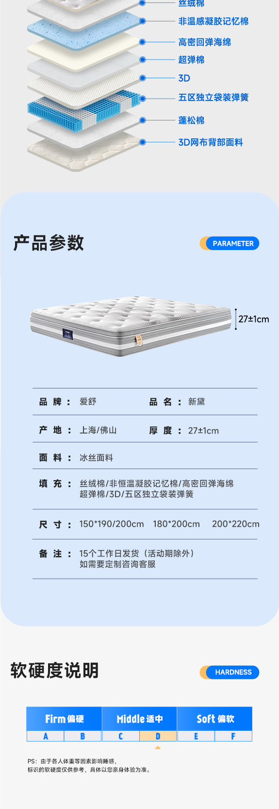 新黛-爱舒床垫 - 来自上海的精致睡眠